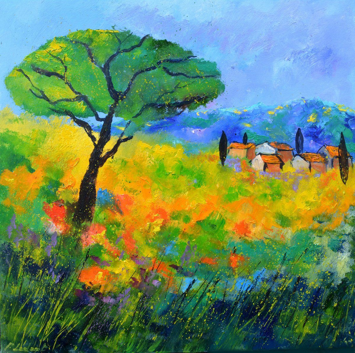 A Pinetree In Tuscany By Pol Henry Ledent, 28 X 28, Artwork For Sale On Artfinder