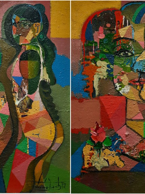 Duet. Diptych by Zaza Kharabadze
