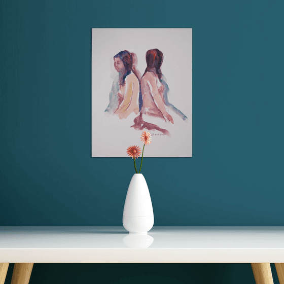 seated nude 2 poses