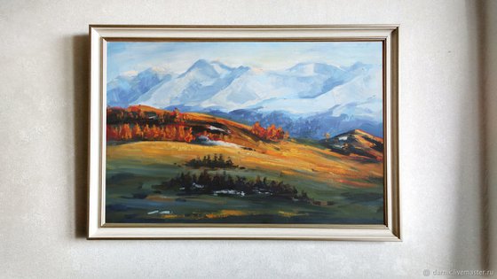 Oil painting Landscape Mountains