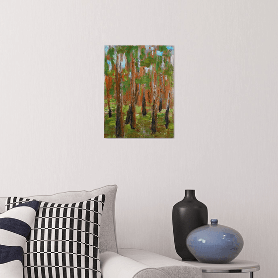 Pine forest /  ORIGINAL PAINTING