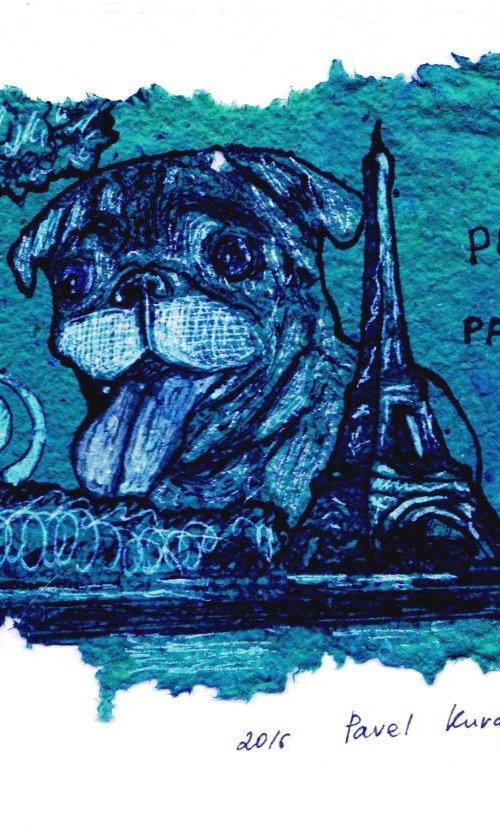 Pug and Paris by Pavel Kuragin