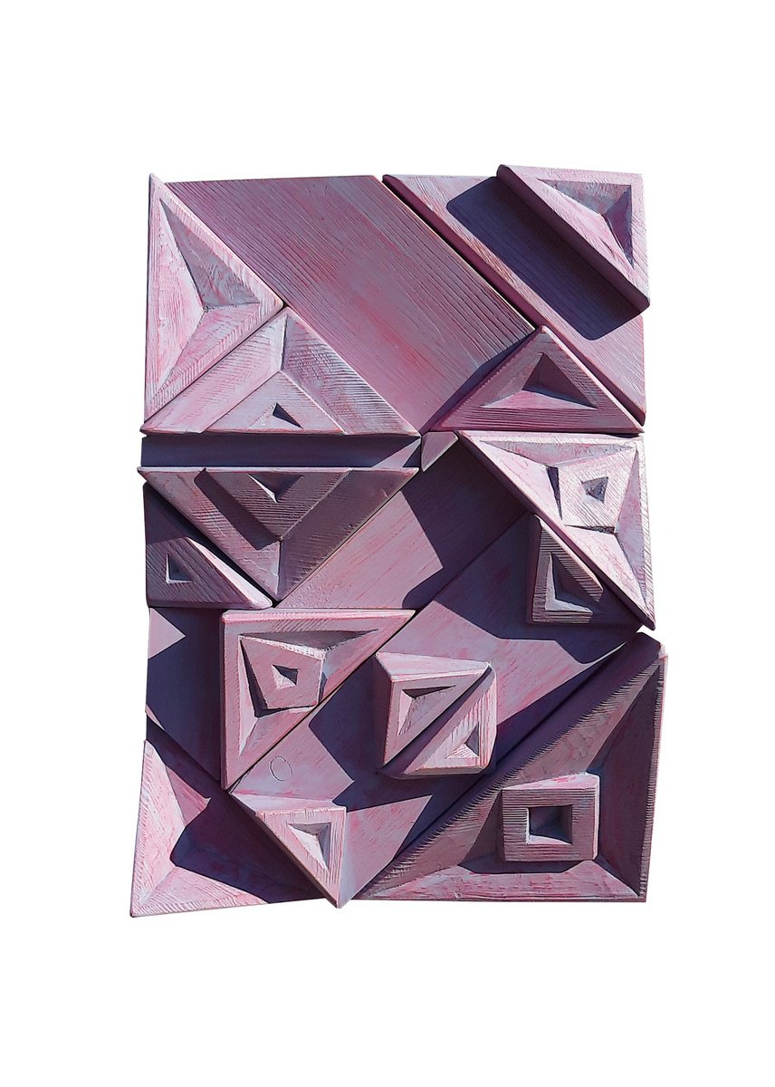 Botanical Relief By George Troyanov, 12 X 18, Blueberry Mood, Original Artwork