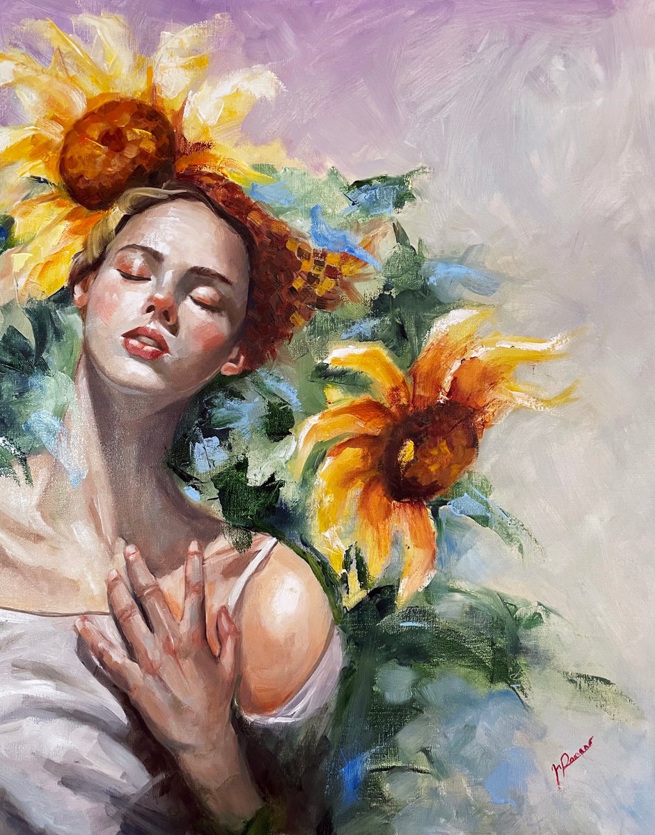 Daughter Of The Sun By Maria Romano, 20 X 24, Artwork For Sale On Artfinder