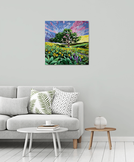 Lonely Oak tree 70-70cm