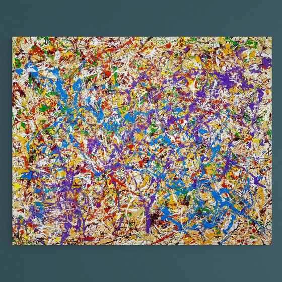 Alosy (H)152x(W)187 cm. Similar to a Jackson Pollock