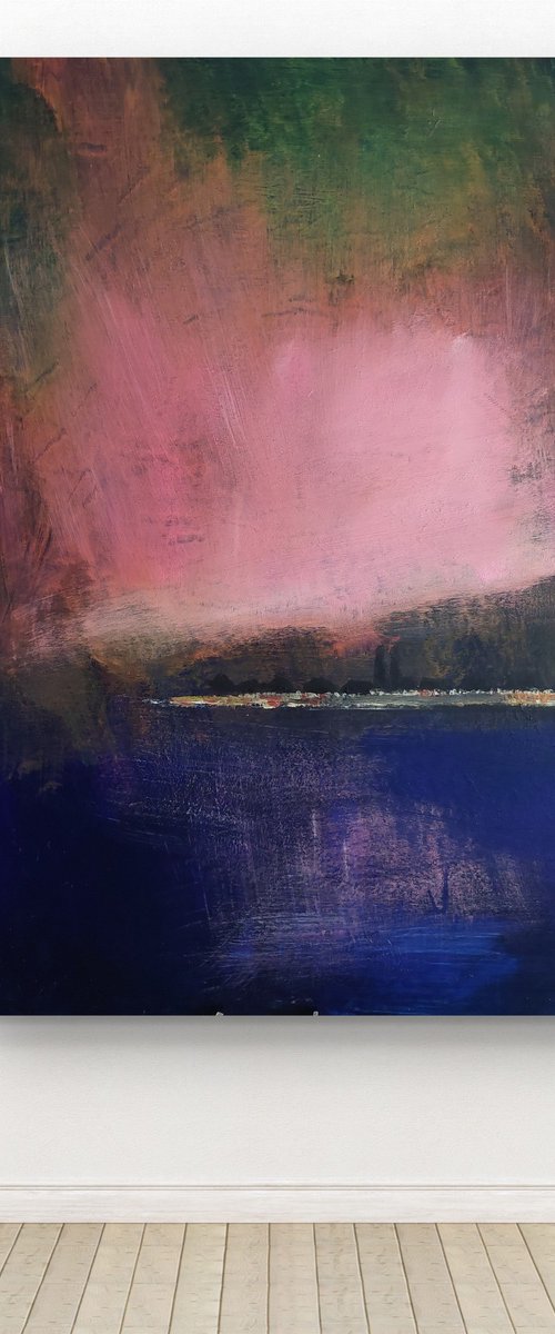 Abstract landscape sunset by Els Driesen