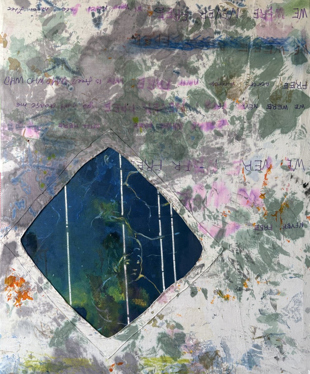 Abstract Painting By Gela Mikava, 39 X 47, Untitled, Original Artwork