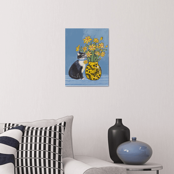 "Sunny bouquet" Maximalist Modern Matisse-Inspired Original Painting