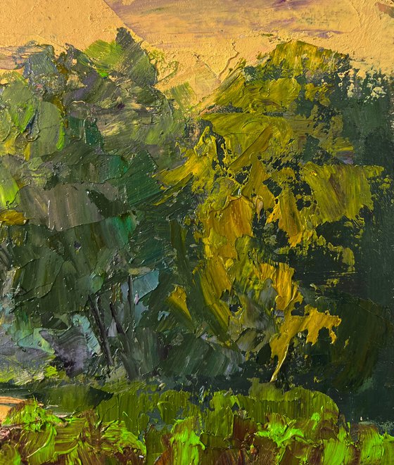 Spring Sunset over the River