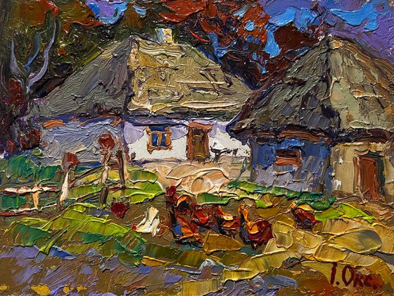 Chickens in the yard