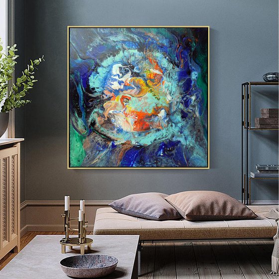 Abstract colorful painting art - Subconscious