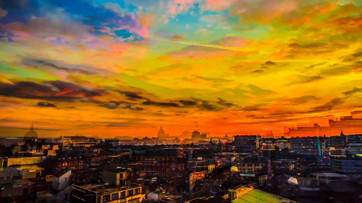 Abstract Nottingham Skyline by Graham Briggs