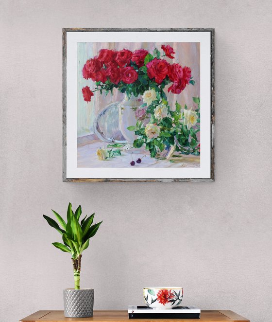 Still life with roses