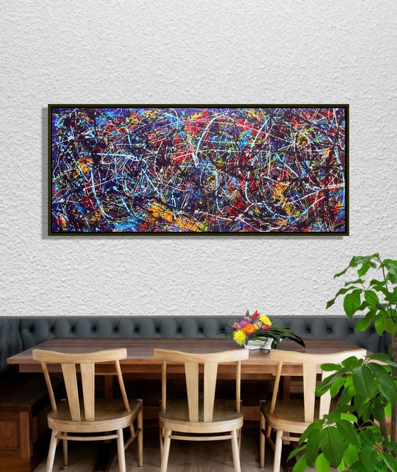 CONVERGENCE 10,  Pollock style, framed