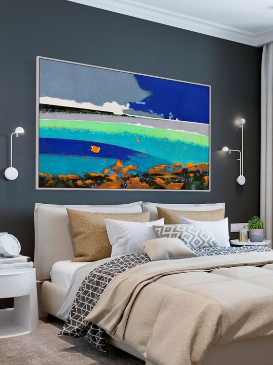 Abstract Azure and Blue Velvet
