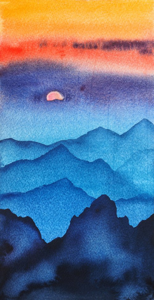 Sunrise in the mountains III by Delnara El