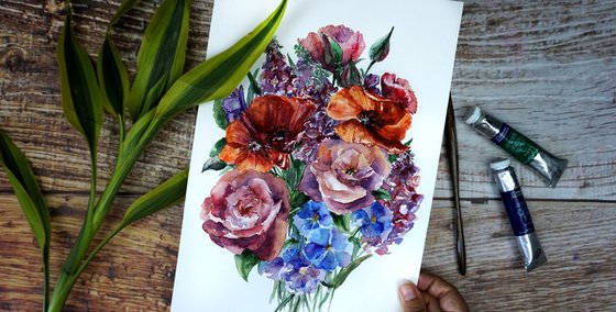 ASTROLOGICAL FLOWERS BOUQUET FOR TAURUS ZODIAC SIGN