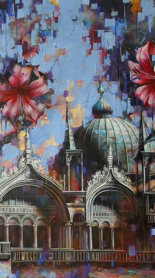 RED LILIES by Alexandr Dobrodiy