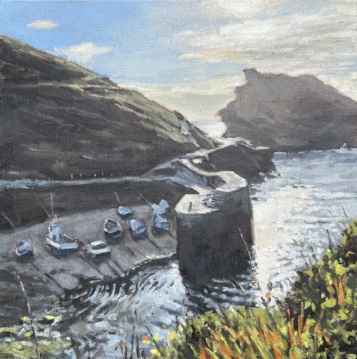 Boscastle Evening By Louise Gillard, 10 X 10, Artwork For Sale On Artfinder