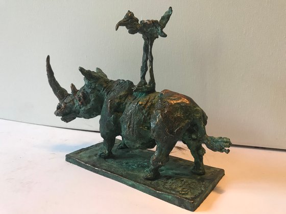 Rhino and bird