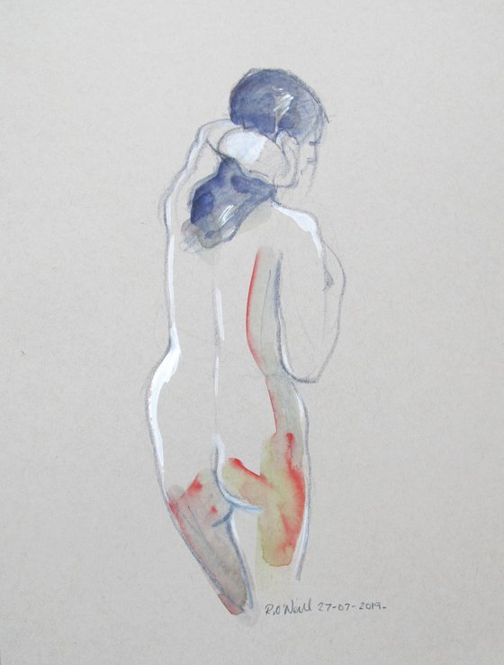Standing female nude