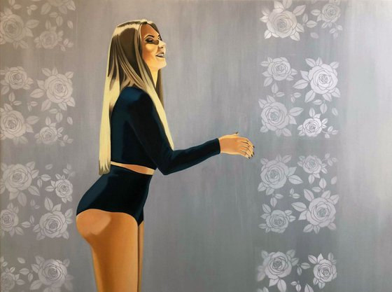 From the cycle 'Ring Girl': Self Portrait IV, 160x120cm