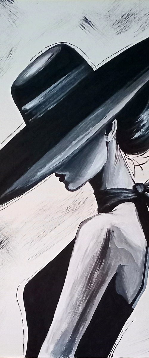 Under the Wide-Brimmed Hat by Liubov Samoilova