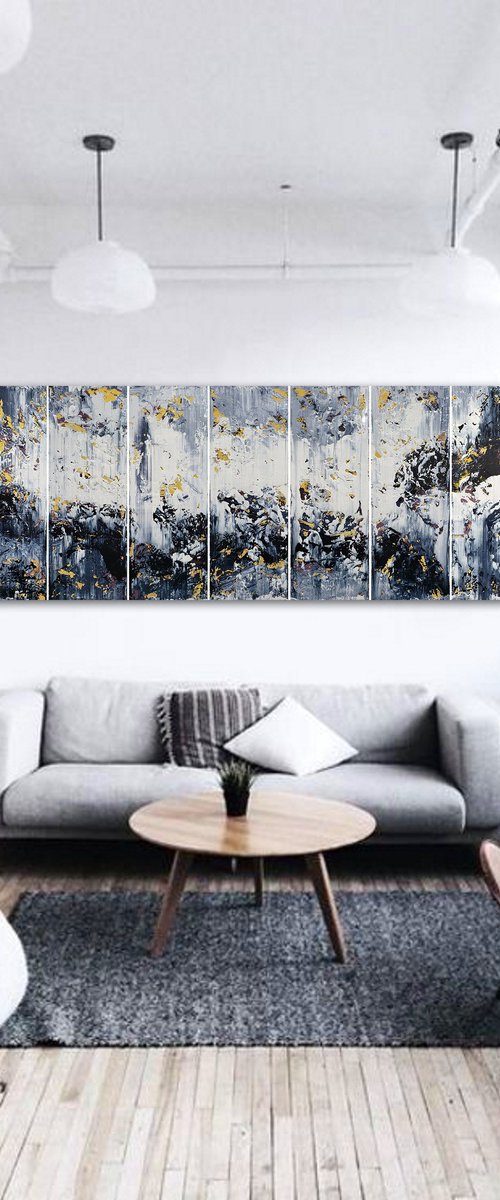210x80cm. / Panoramic Painting  / 7 in 1 / Alex Senchenko © 2022 / Abstract 22153 by Alex Senchenko
