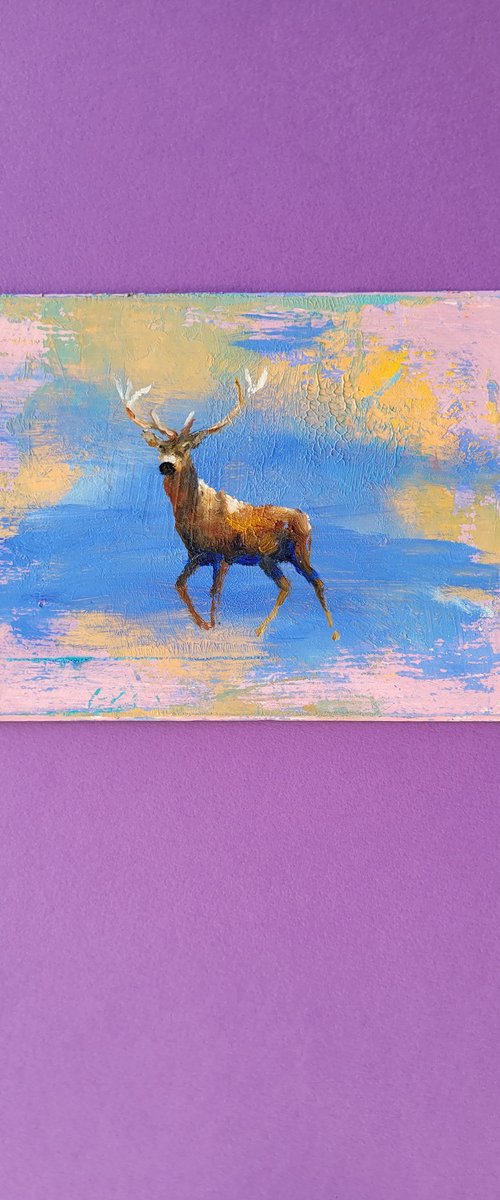 Deer At Twilight by Lisa Braun