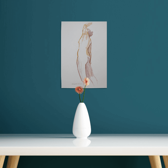 Standing female nude