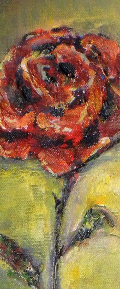 Rose and Vase 24x14 by BenWill