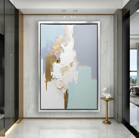 Aqua and Gold Reflections