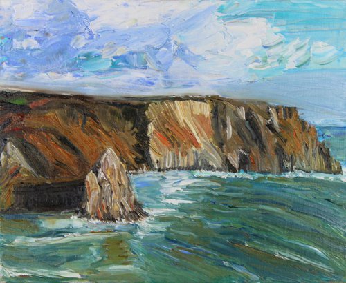 Three Cliffs From The Old Motte by James Henry Johnston