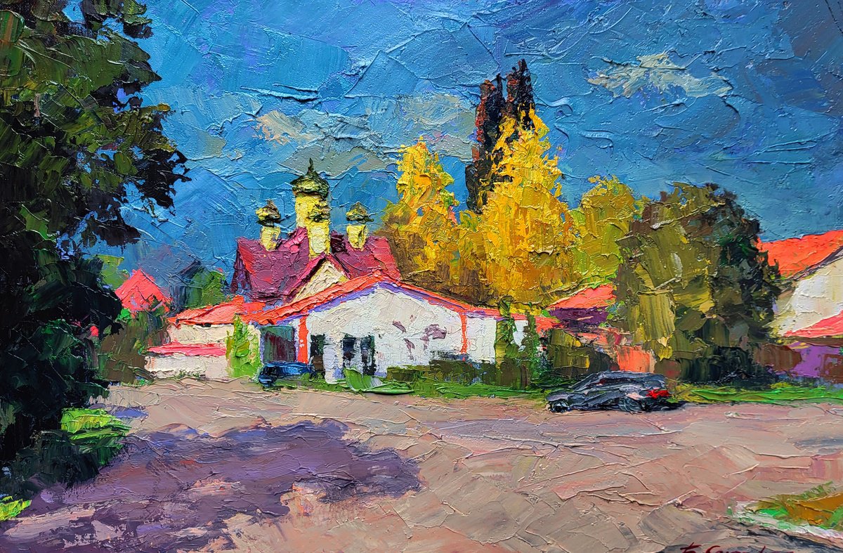 Driving Along A City Street By Boris Serdyuk, 24 X 16, Artwork For Sale On Artfinder