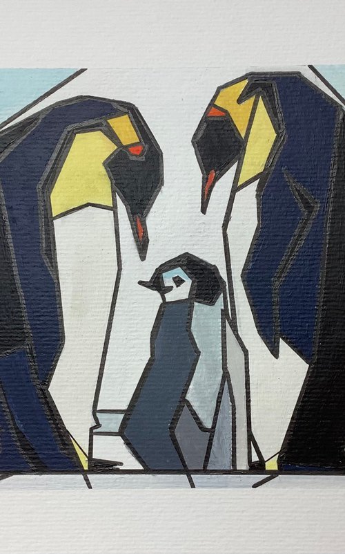 Penguin Family by Wolfgang Föste
