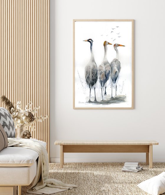 Three herons