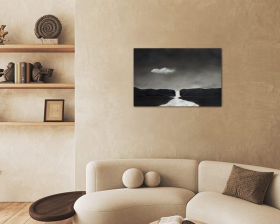 Cloud With Skogafoss, Iceland