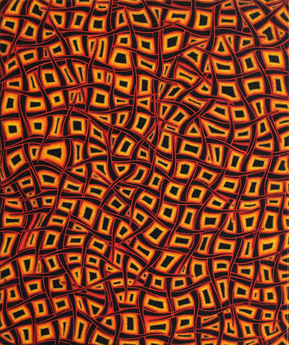 Abstract Painting By Jonathan Pradillon, 18 X 22, Magma, Original Artwork