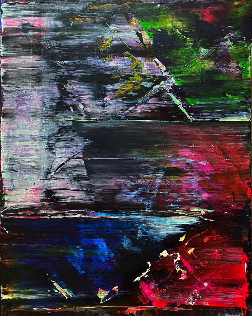 Urban And Pop Abstract Acrylic Painting By Preston M. Smith (Pms), 24 X 30", "If Looks Could Kill", Original Artwork