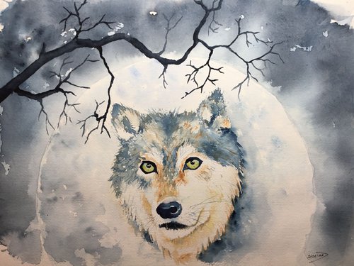 Wolf moon by Sabrina’s Art
