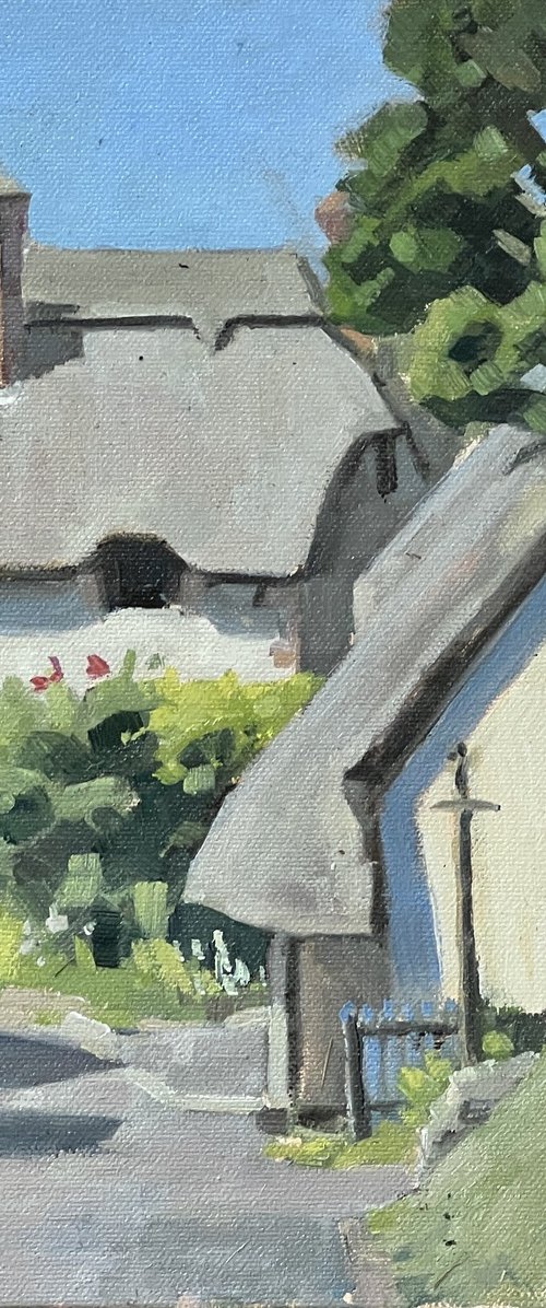 Cottages at Godshill on the Isle of Wight by Louise Gillard
