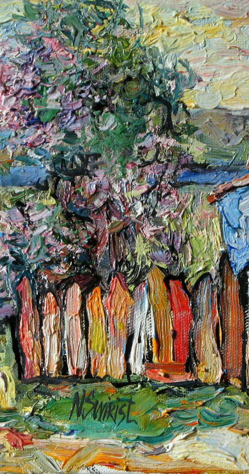 Lilac in Tsybulevka. by Nikifor Swiristuhin