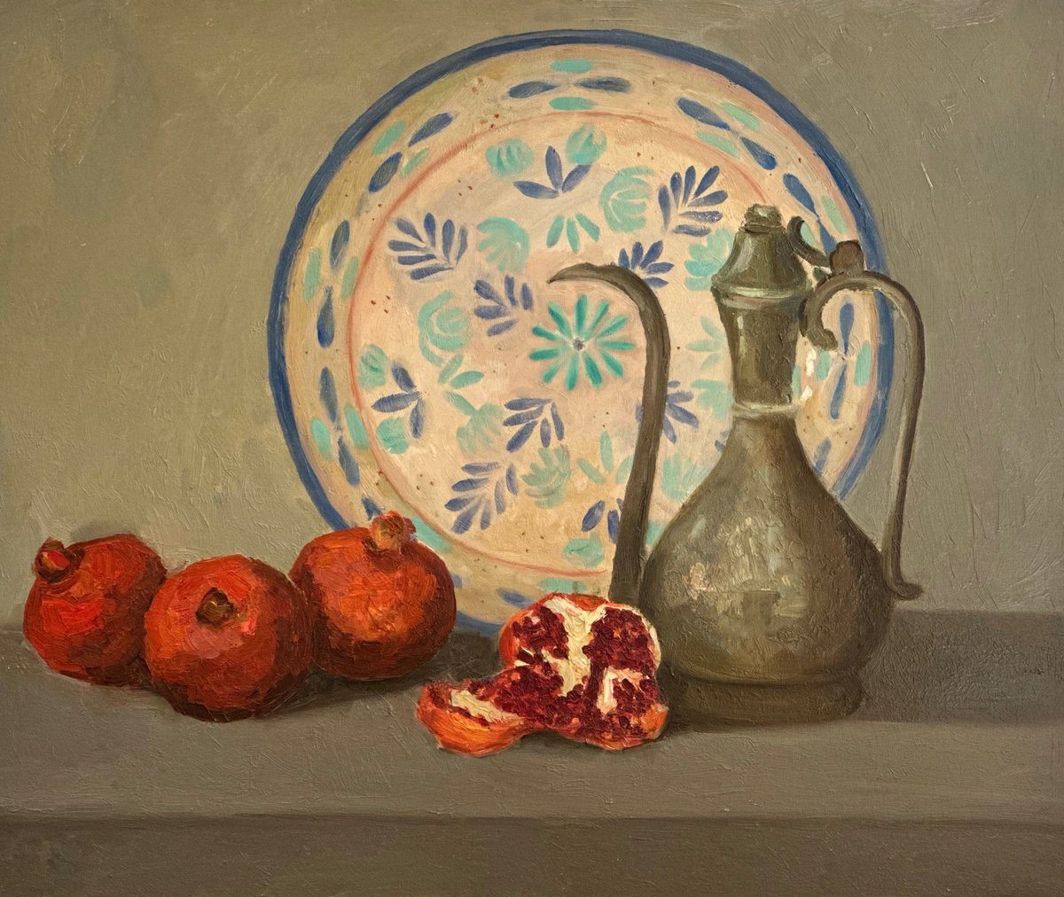 Still life with pomegranates by Anna Novick