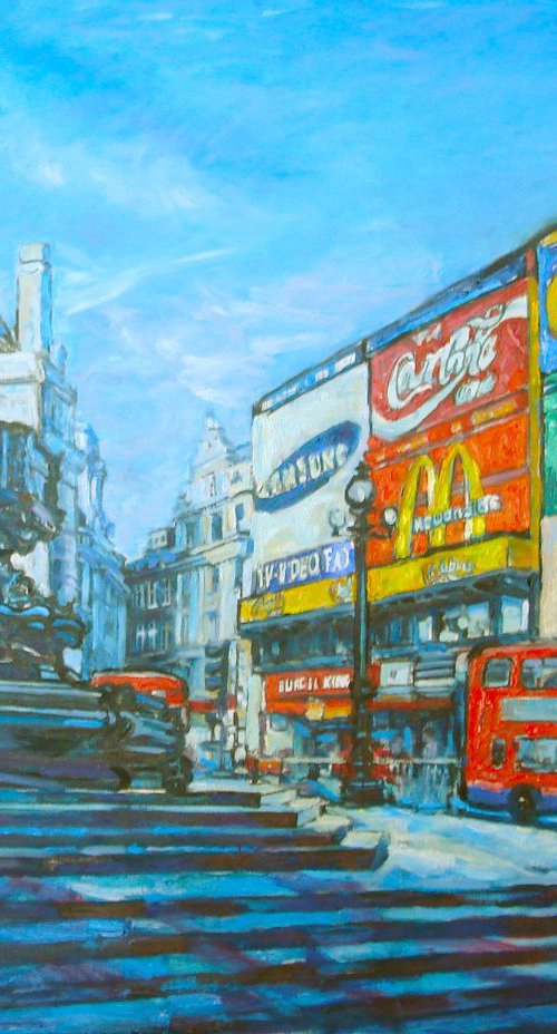 Cityscape of Eros and Piccadilly Circus London by Patricia Clements