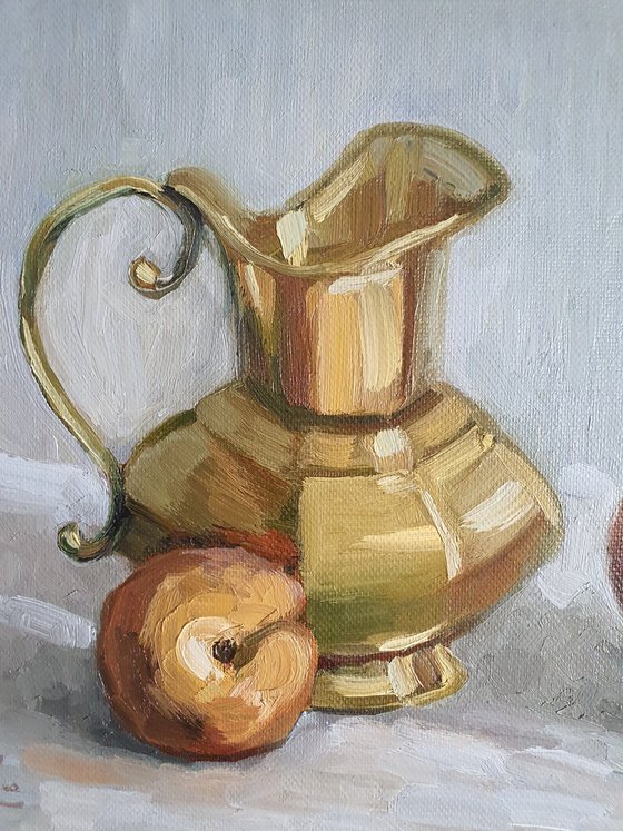 "Vase with peaches"