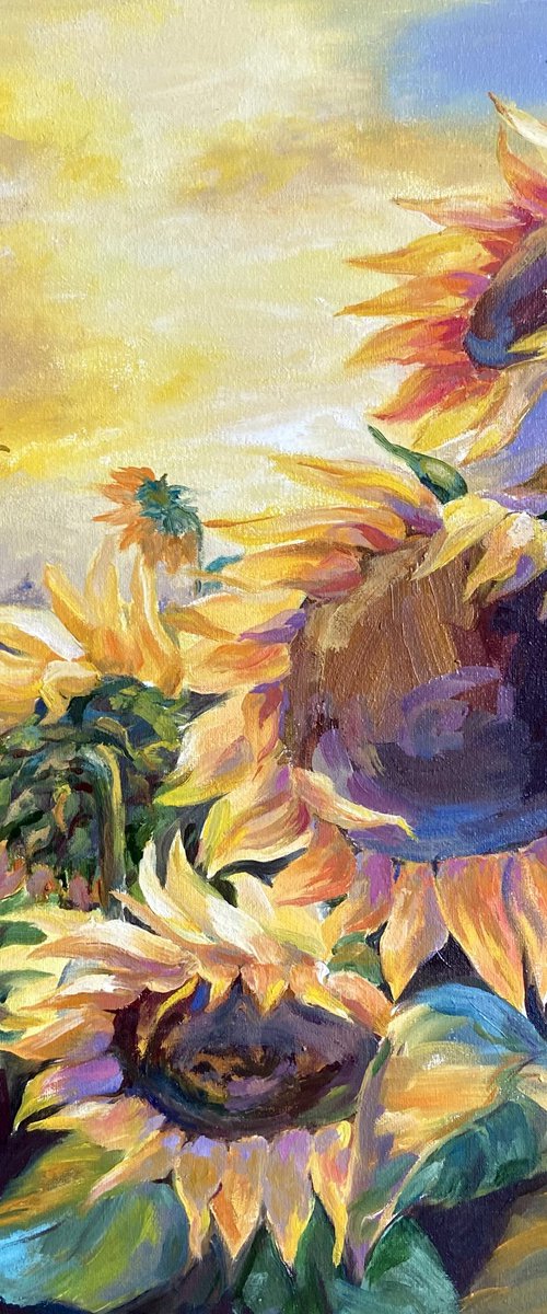 Dance of Sunflowers by Galyna Shevchencko