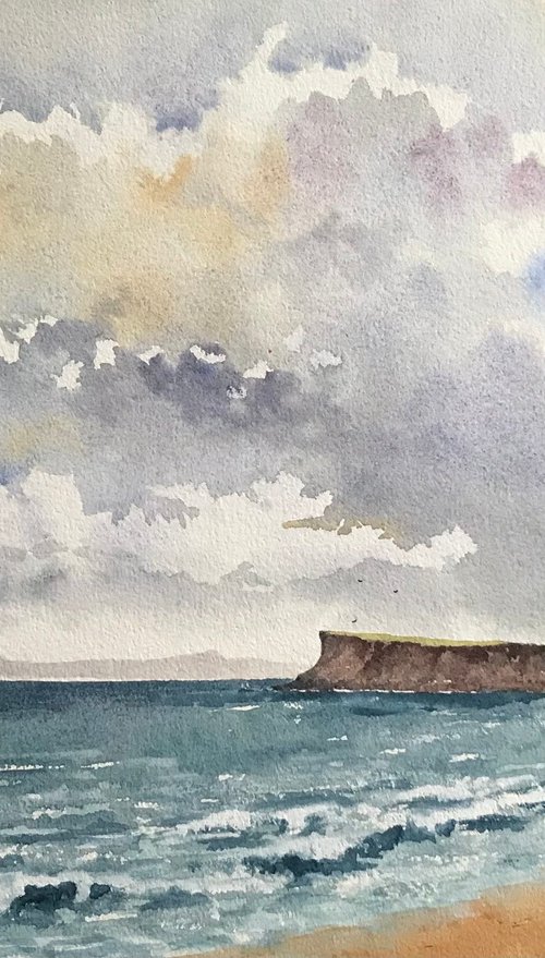 Storm clouds over Fair Head by Brian Tucker