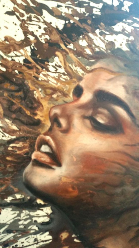 "Splash of wind "oil and acrylic original painting