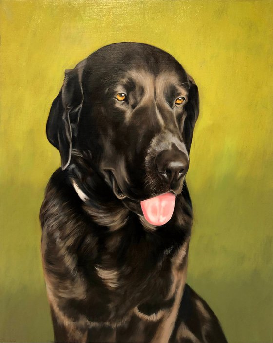 Original Hand-Painted Dog Commission